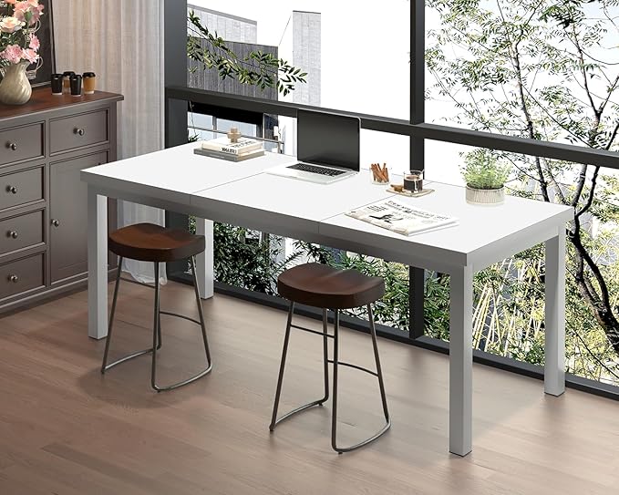 63 Inch Home Office Desk, Modern Desk - Image 5