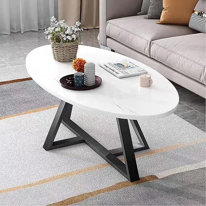Coffee Table Small Oval Table, Modern Center Tea Tables - Image 7