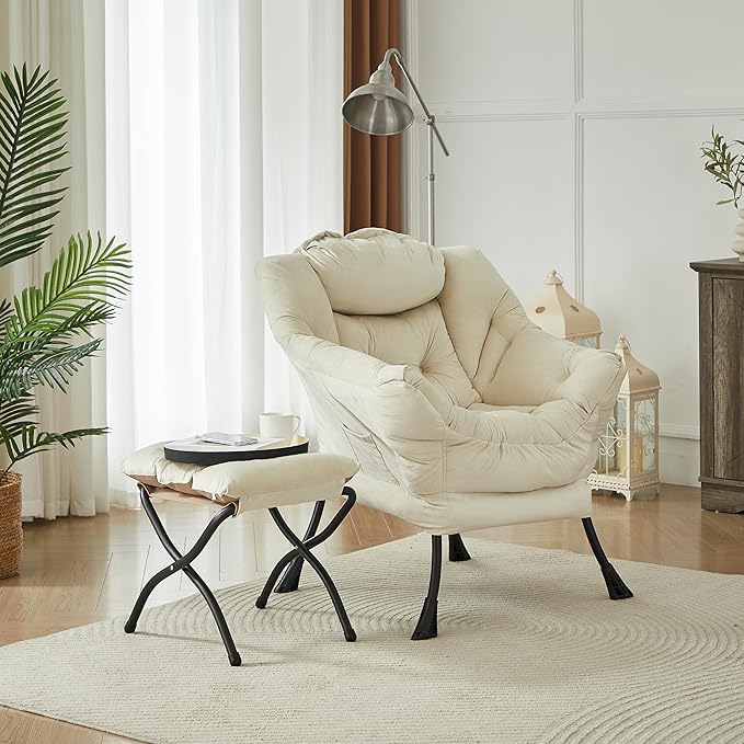 HollyHOME Fabric Lazy Chair - Image 2