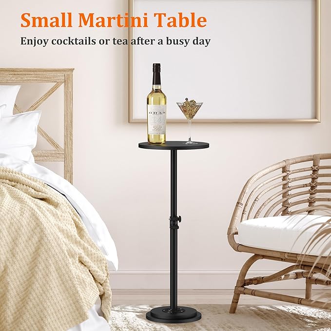 2Pack Drink Table, Small Round Side Table - Image 4