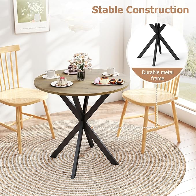 Round Dining Table, 31.5" Small Dining Table - Image 6