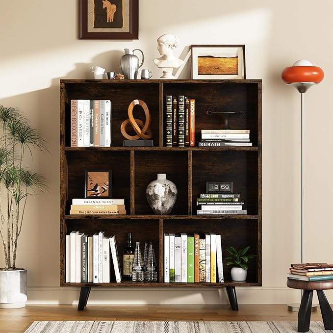 Shintenchi Cube Storage Organizer, 3 Tier Mid-Century Bookcase - Image 2