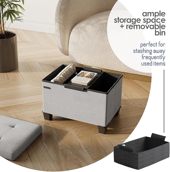 STORAGEBUD Storage Ottoman Cube - Image 3