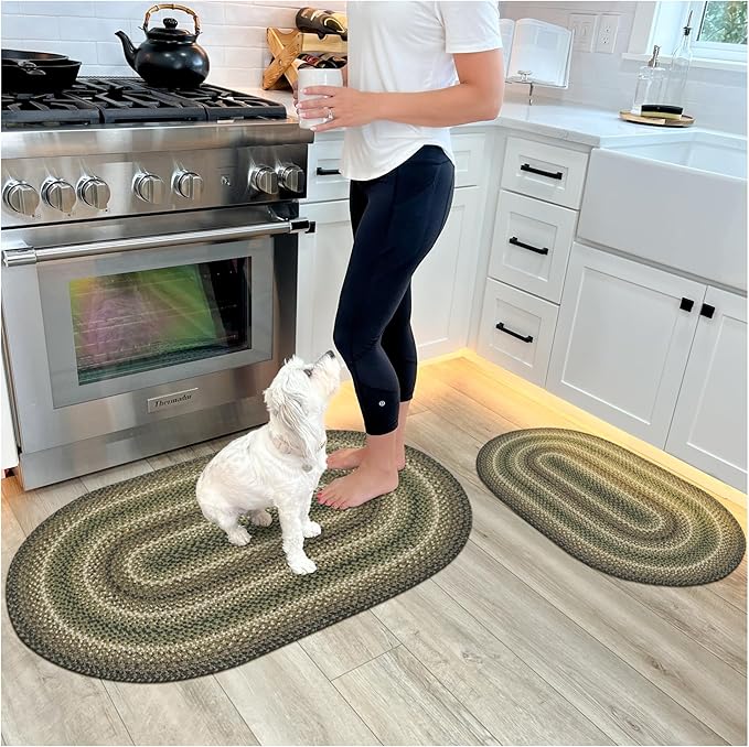 Homespice Pinecone Rustic Braided Rugs 20x30 by Homespice