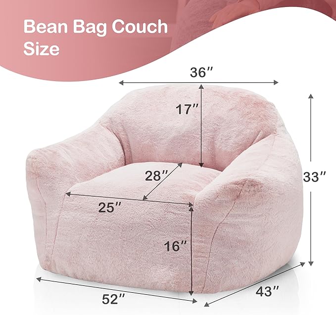 Homguava Bean Bag Chair Bean Bag Chairs - Image 2