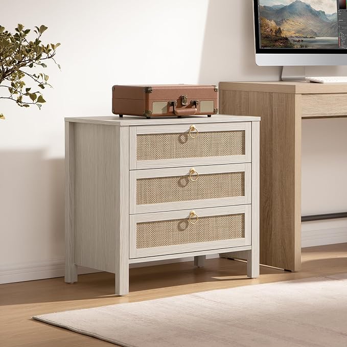 SICOTAS White Night Stand with Drawers - Image 8