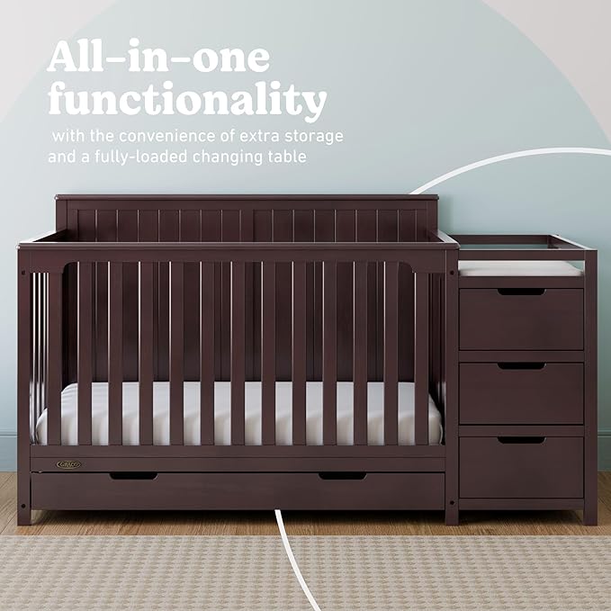 Graco Hadley All-in-One Convertible Crib & Changer – GREENGUARD Gold Certified - Image 3