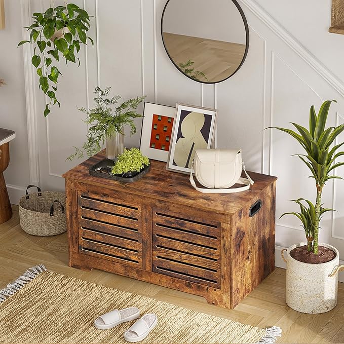 DINZI LVJ Storage Chest, Flip-Top Wooden Toy Box - Image 7