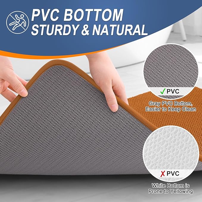 OLANLY Thick Memory Foam Bath Mat Rug 36x24, Extra Soft Absorbent Bathroom Rug - Image 4