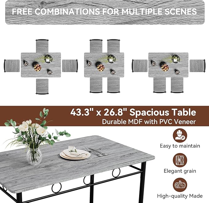 Vipbear Kitchen Dining Table Set - Image 7