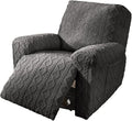 vctops 4 Pieces Geometric Jacquard Plush Recliner Slipcovers Soft Fuzzy Fluffy by vctops