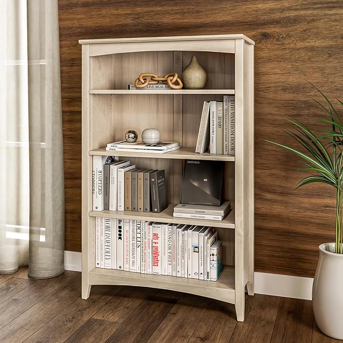 Camaflexi Shaker Style 4 Shelf Bookcase/Solid Wood / 48" High/Adjustable - Image 3