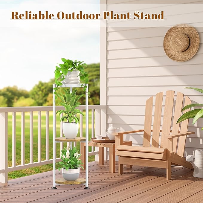 KMOTASUO 3 Tier White Plant Stand Indoor - Image 7