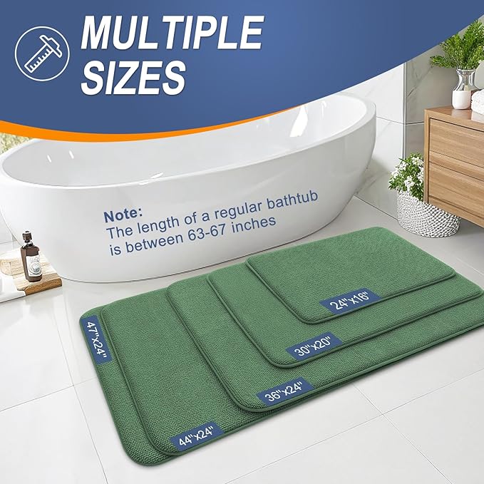 OLANLY Thick Memory Foam Bath Mat Rug 30x20, Extra Soft Absorbent Bathroom Rug - Image 5