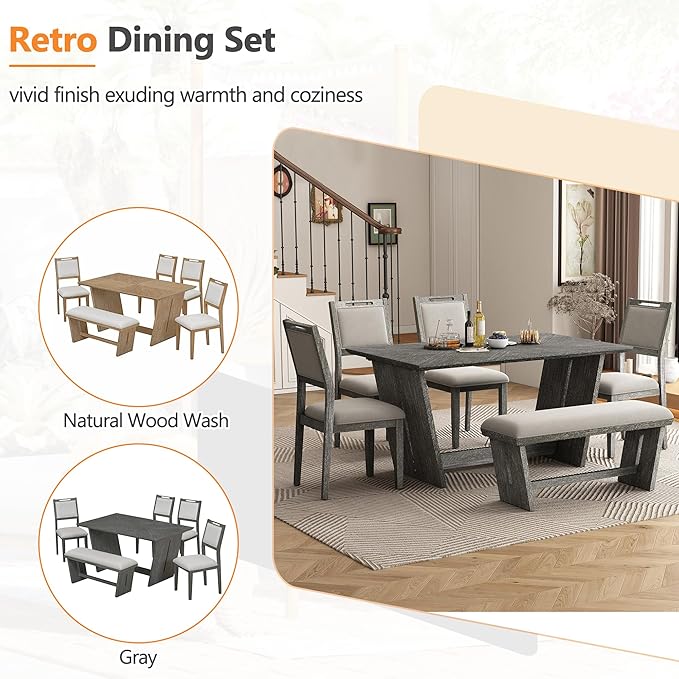 Ball & Cast 6-Piece Dining Table Set - Image 6