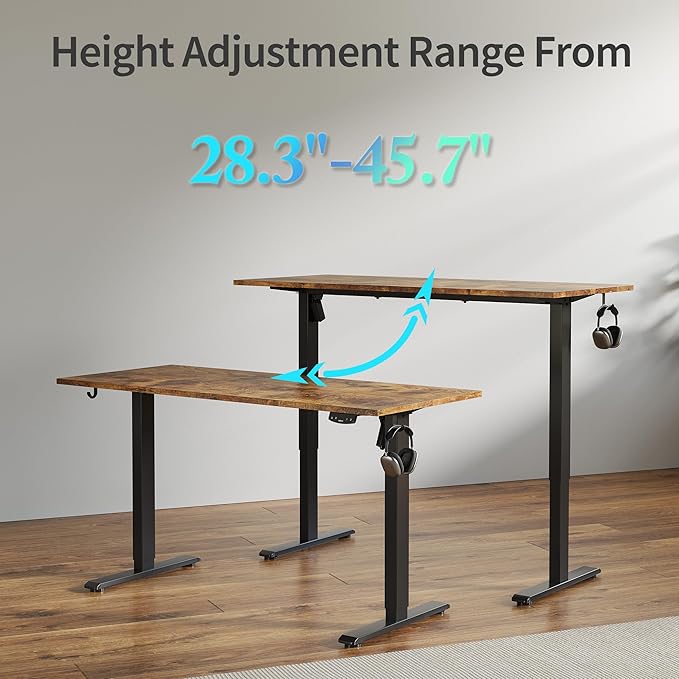 Agilestic Electric Standing Desk, 48 x 24 Inches Height Adjustable Desk - Image 6