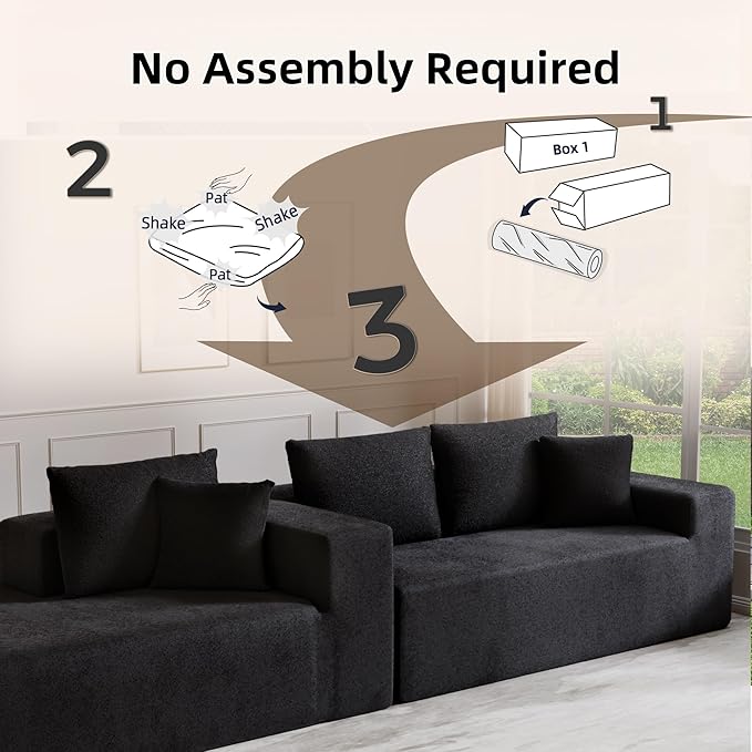 Cloud Sectional Couch, 104”L-Shape Oversized Sofa - Image 4