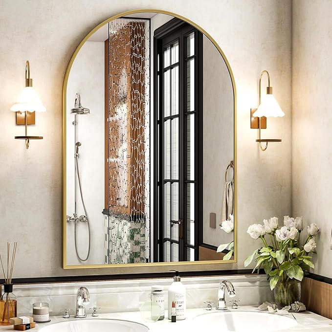 30x38 Inch Arched Bathroom Mirror - Image 2