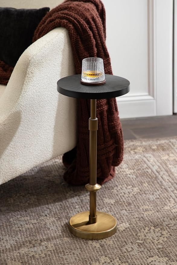 Kate and Laurel Engles Traditional Adjustable-Height Pedestal Drink Table - Image 2