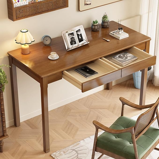 Solid Wood Desk with Drawers - Image 2