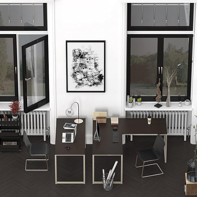 SHW Mission 55-Inch Home Office Computer Desk - Image 7