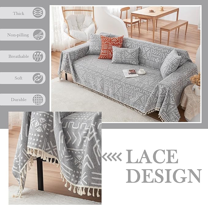 HANDONTIME Bohemian Couch Cover - Image 4
