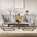 Comfy Chair for Adults, Foldable Living Room Chairs, Soft Faux Fur Folding by Garvee