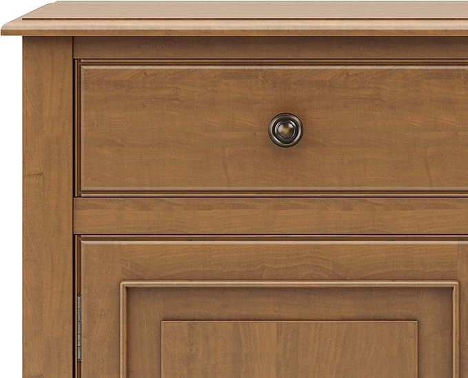 SIMPLIHOME Connaught 40-inch Wide Solid Wood Storage Cabinet in Light Golden - Image 6
