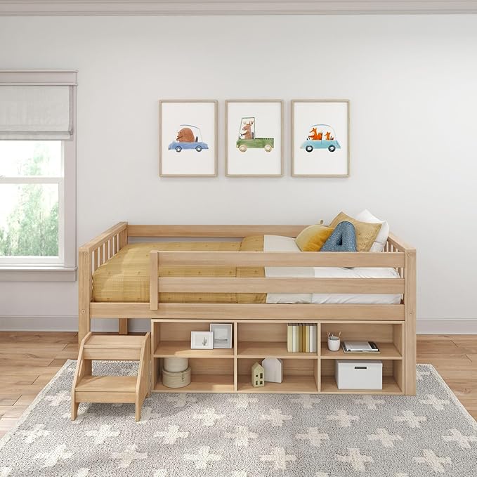 Max & Lily Soren Ultra Low Loft Bed, Twin Bed Frame - Image 3
