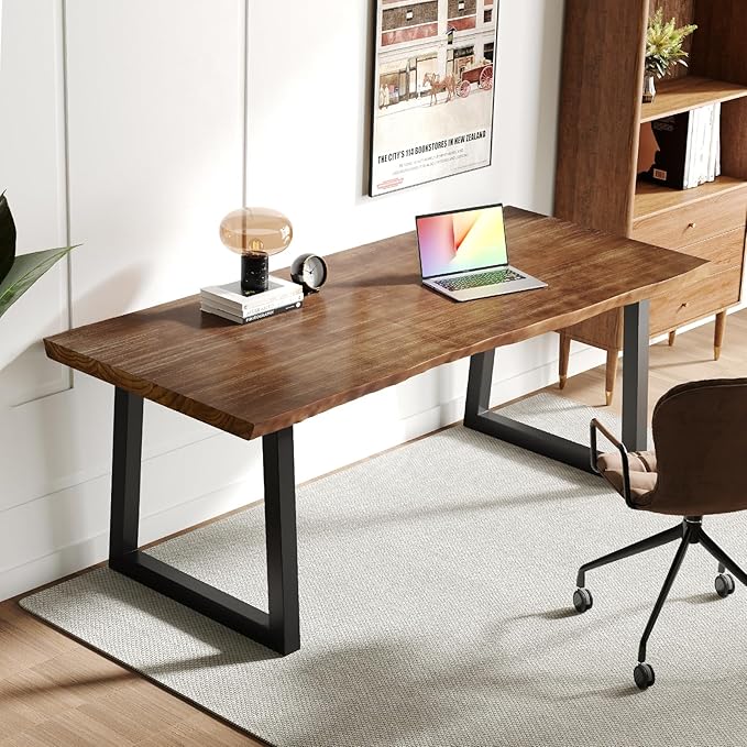 Solid Wood Computer Desk 55-inch Large Office Desk Home Simple Modern Long Desk - Image 3
