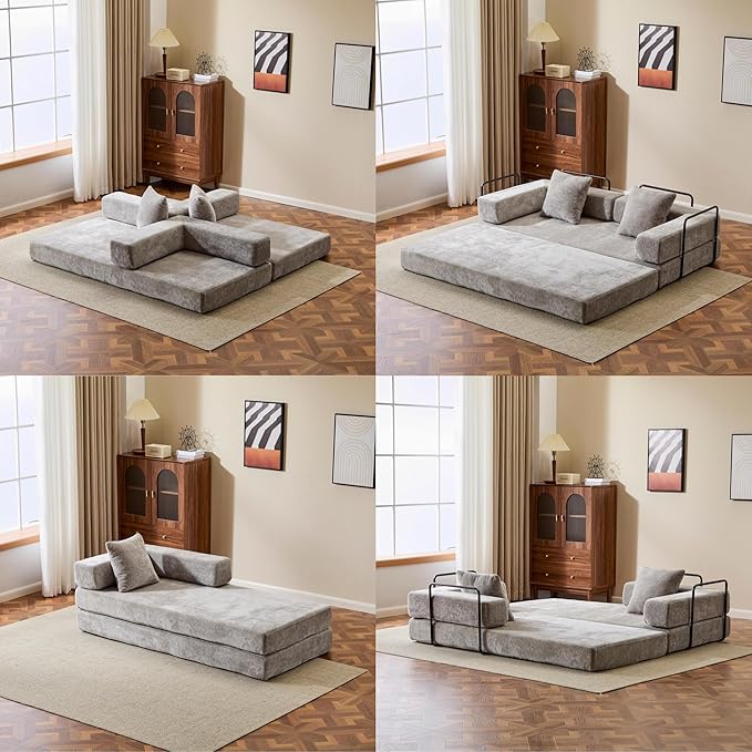 Convertible Sofa Bed, Compression Futon Sofa - Image 5