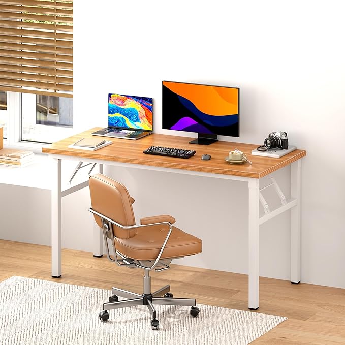 DlandHome 47 inches Folding Table Computer Desk Portable ActivityTable - Image 2
