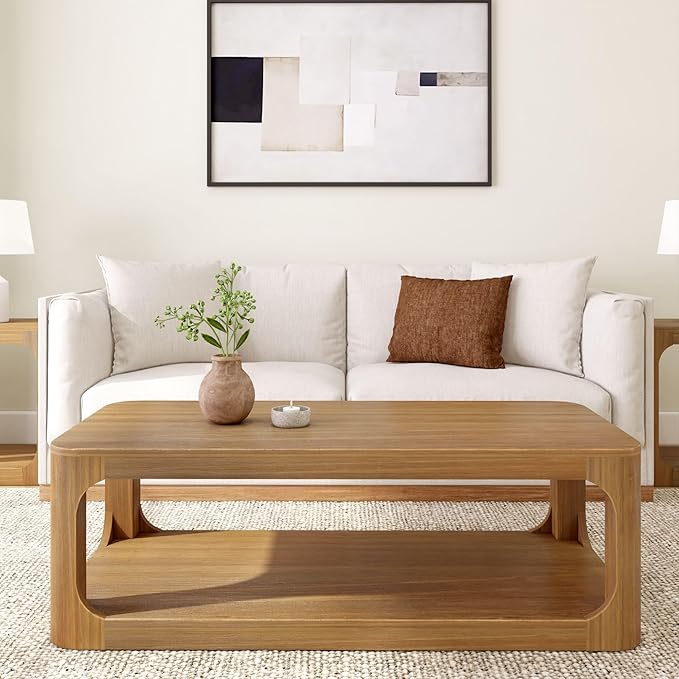 Plank+Beam Forma Coffee Table, 54 Inch Modern Coffee Table - Image 5