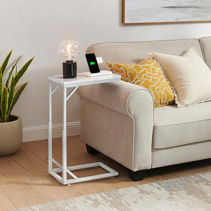 C-Shaped End Table, Small Sofa Table - Image 4