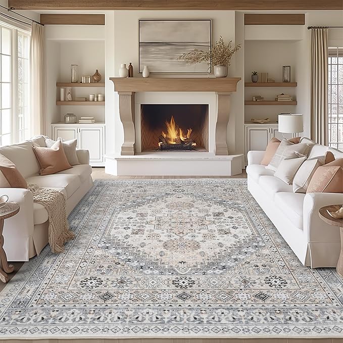 zesthome 10x12 Area Rugs, Stain Resistant Washable Rug, Ultra-Thin Rugs by Zesthome