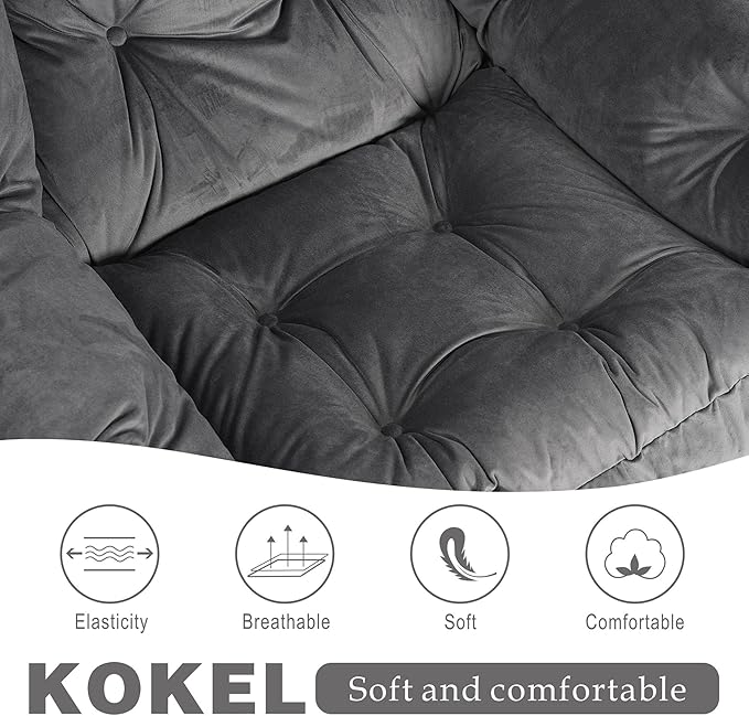 Lazy Chair with Folding Ottoman, Living Room Accent Contemporary Lounge Chair - Image 5