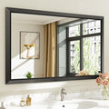 48x30 Inch Black Bathroom Mirror by Briivuemodernmirrors