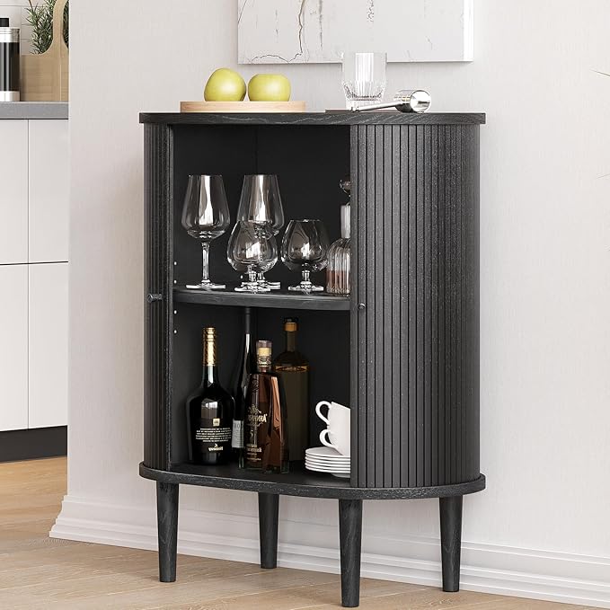 WERMO 28'' Black Bar Cabinet - Image 4