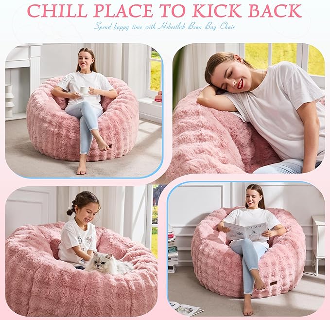 Hobestluk Bean Bag Chair Oversized Bean Bag Chair - Image 5