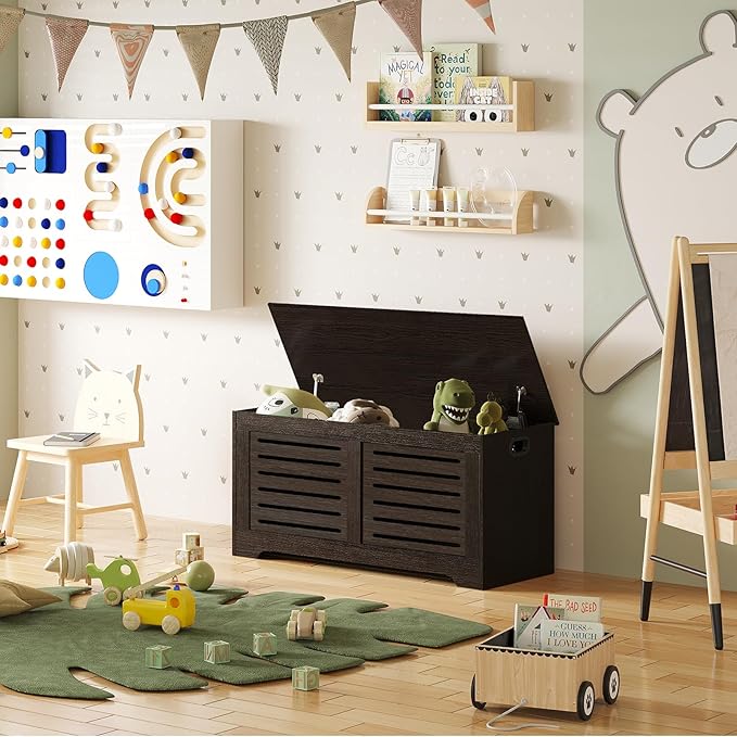 DINZI LVJ Storage Chest, 39.4”Wooden Toy Box - Image 5