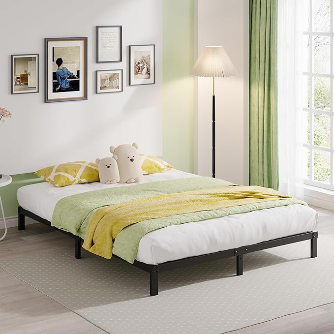 EMODA 6 Inch Full Size Bed Frame Heavy Duty Metal Platform No Box Spring Needed - Image 2