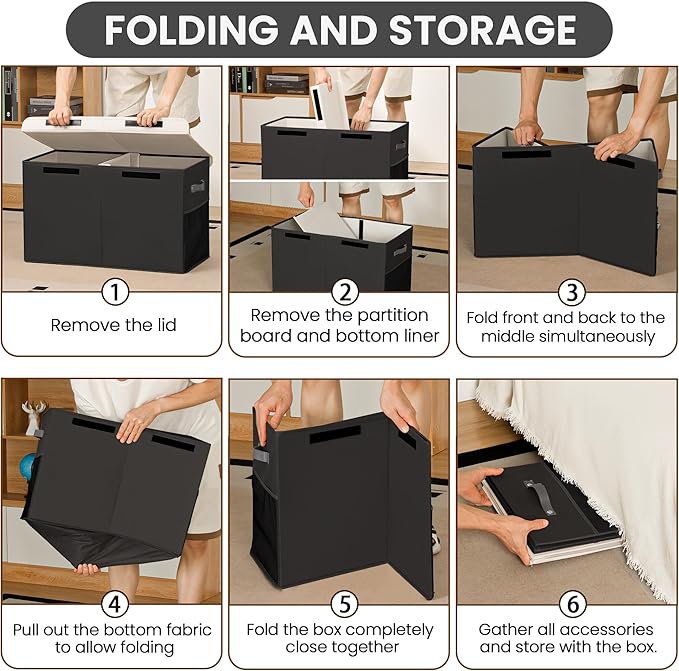 80L Large Toy Storage Box with Lid, Large Toy Box Chest - Image 8