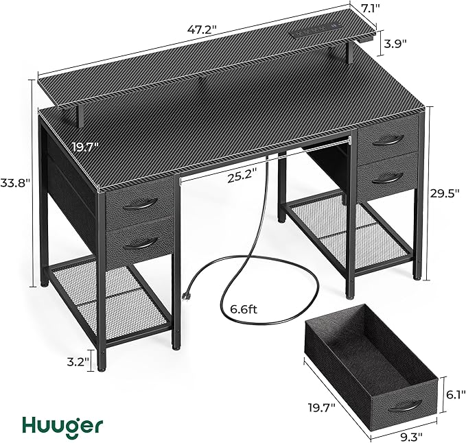 Huuger 47 inch Computer Desk - Image 2