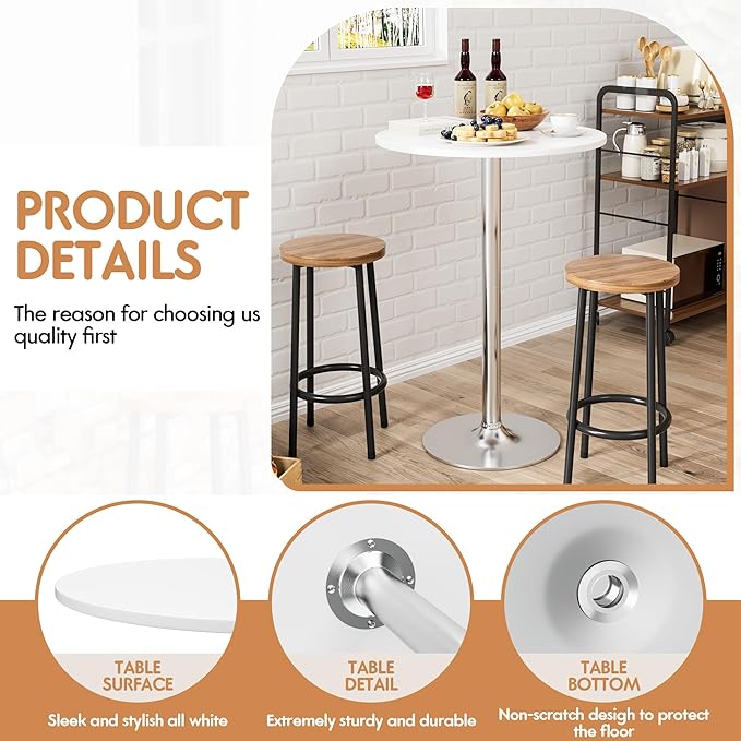 Shahoo Round Bar Table, Cocktail Tables - Image 6