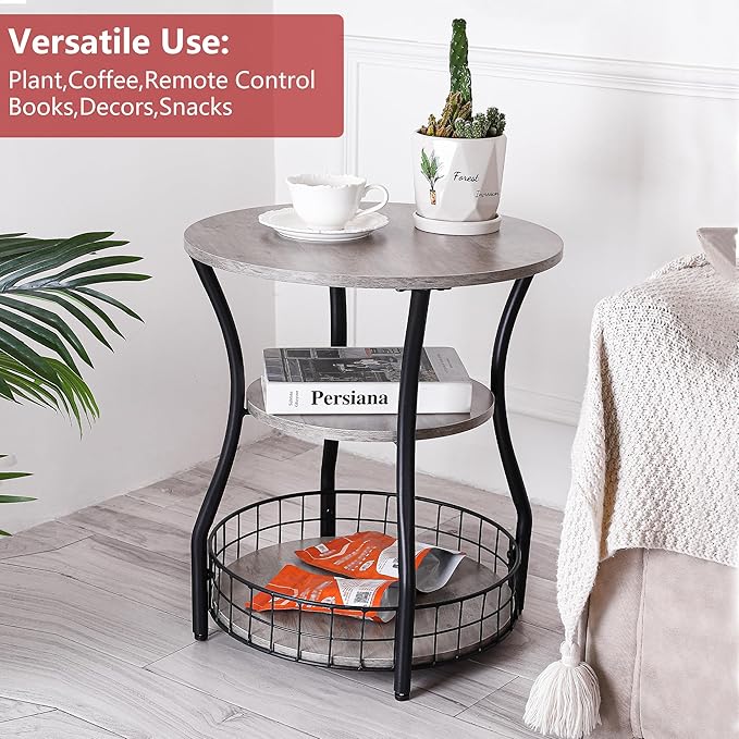 Small Side Table Round End Table - Image 6