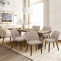 COLAMY Upholstered Dining Chairs Set of 6, Modern Fabric Dining Room Kitchen by COLAMYINC