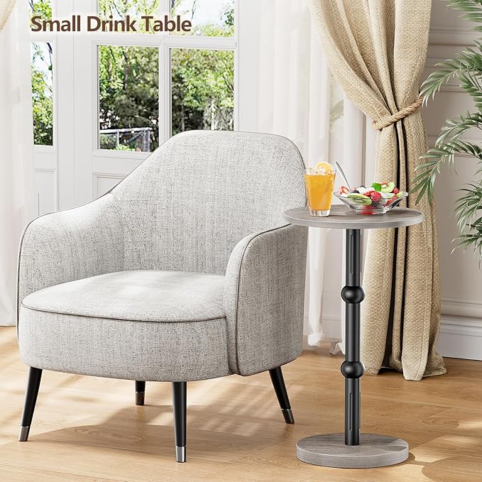 Drink Table, Small Round Side Table - Image 2