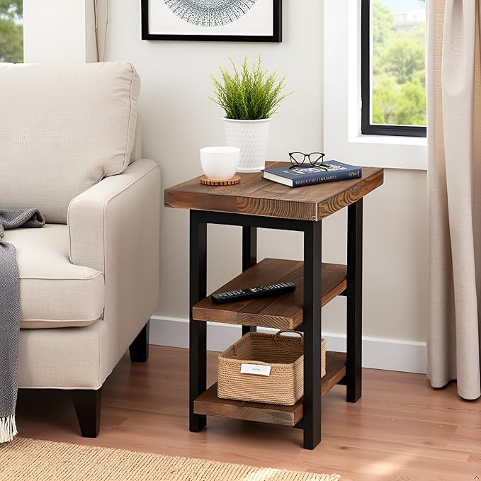 Pomona 3-Tier Solid Wood End Table - Image 6
