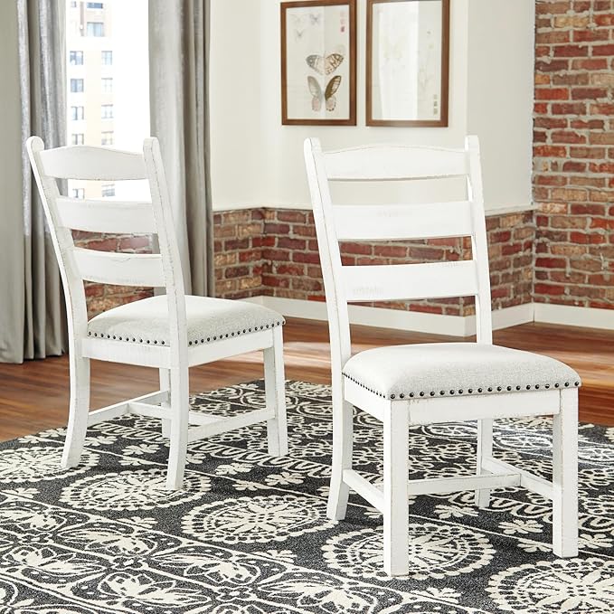Signature Design by Ashley Valebeck Vintage Farmhouse Cushioned Dining Chair - Image 2