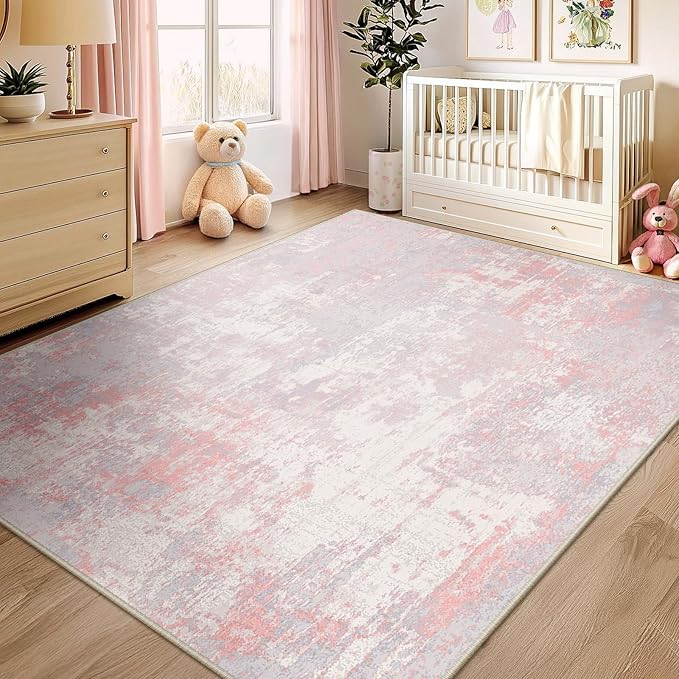 Washable Area Rugs 4'x6' Non-Slip Modern Abstract Soft - Image 6